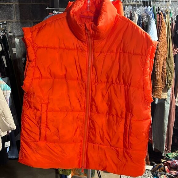 Free People FP Movement In a Bubble Puffer Vest in Flame - Picture 5 of 6